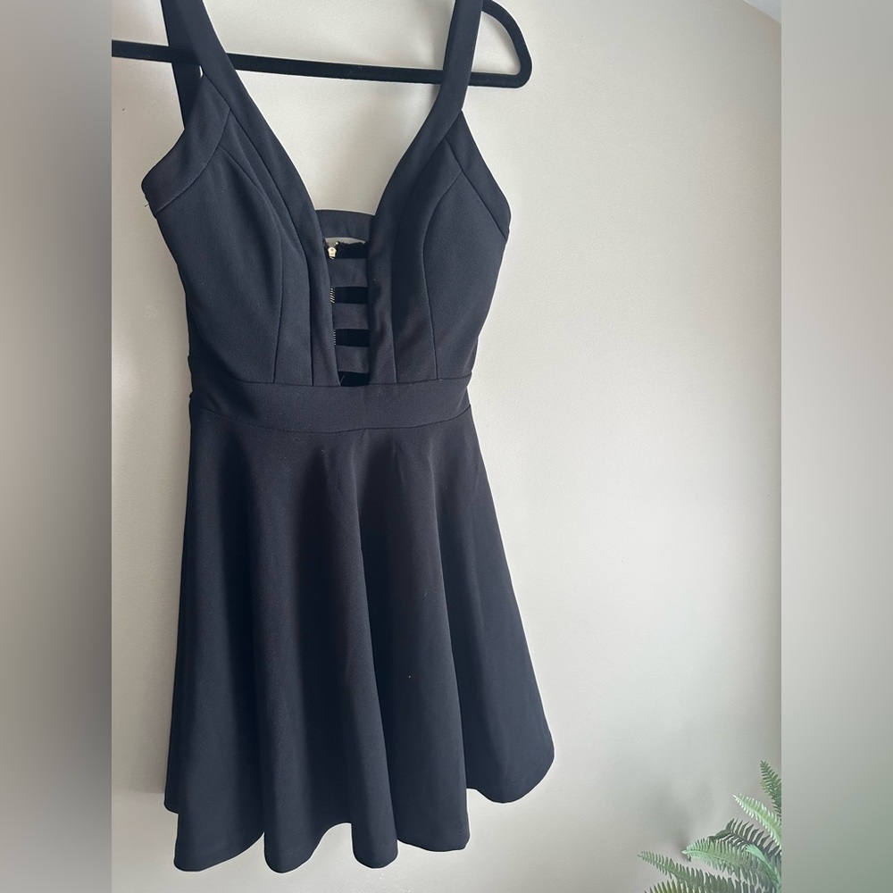 Black Strappy Mini Dress Size Small